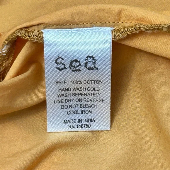 Sea New York Zelda Top Women’s Size 6 Colorful Dip Dye Flutter Sleeves Cotton - Picture 11 of 14